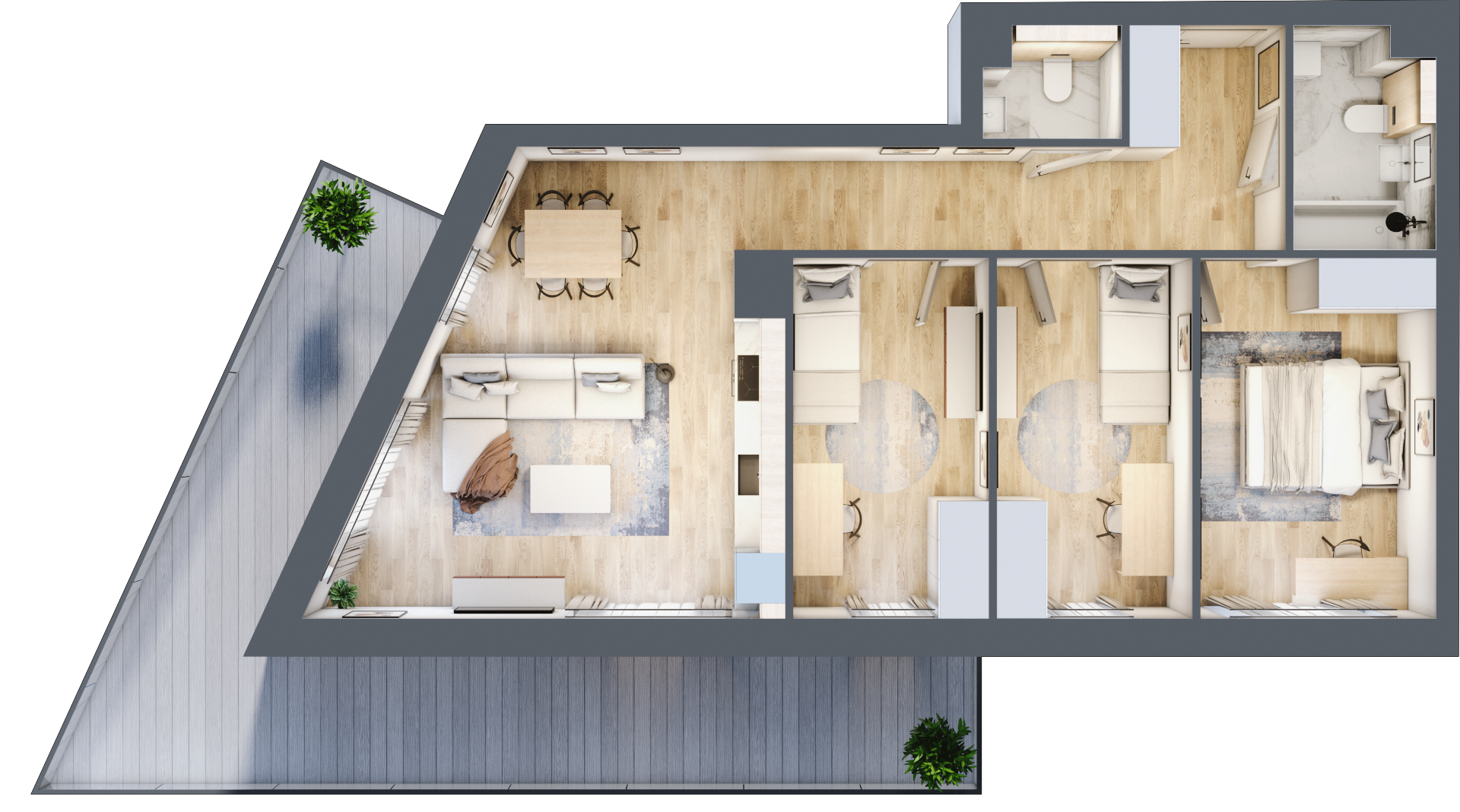 Mieszkanie 75,19 m², piętro 2, oferta nr 14, La Vie House, Kraków, Podgórze, ul. Łagiewnicka