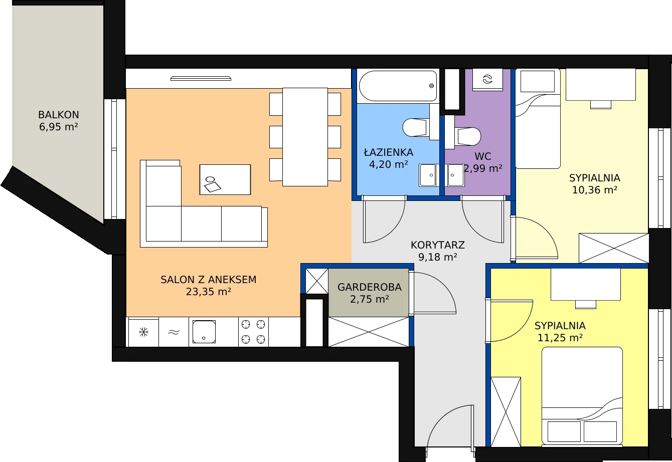 Zalety mieszkania 66.11 m², 18