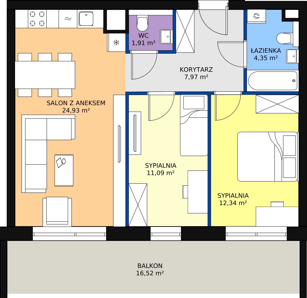 Zalety mieszkania 64.26 m², 20