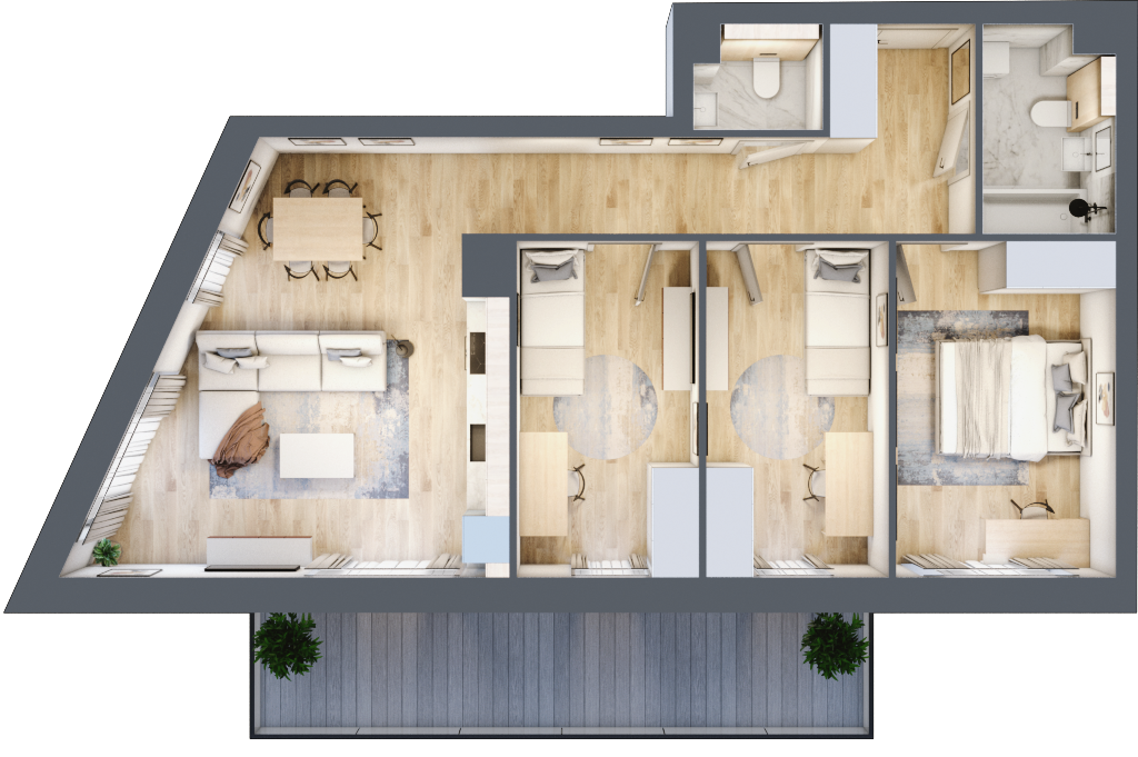 Mieszkanie 75,19 m², piętro 3, oferta nr 23, La Vie House, Kraków, Podgórze, ul. Łagiewnicka