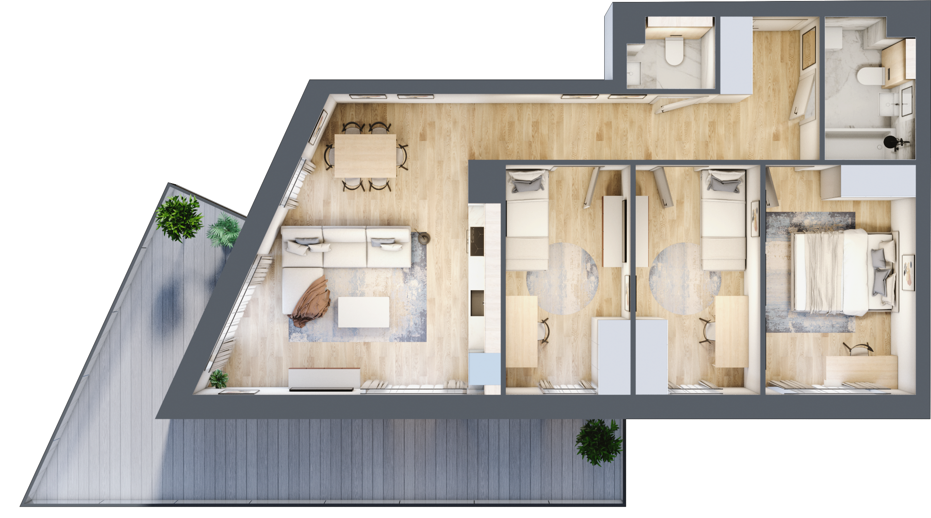 Mieszkanie 75,19 m², piętro 4, oferta nr 32, La Vie House, Kraków, Podgórze, ul. Łagiewnicka