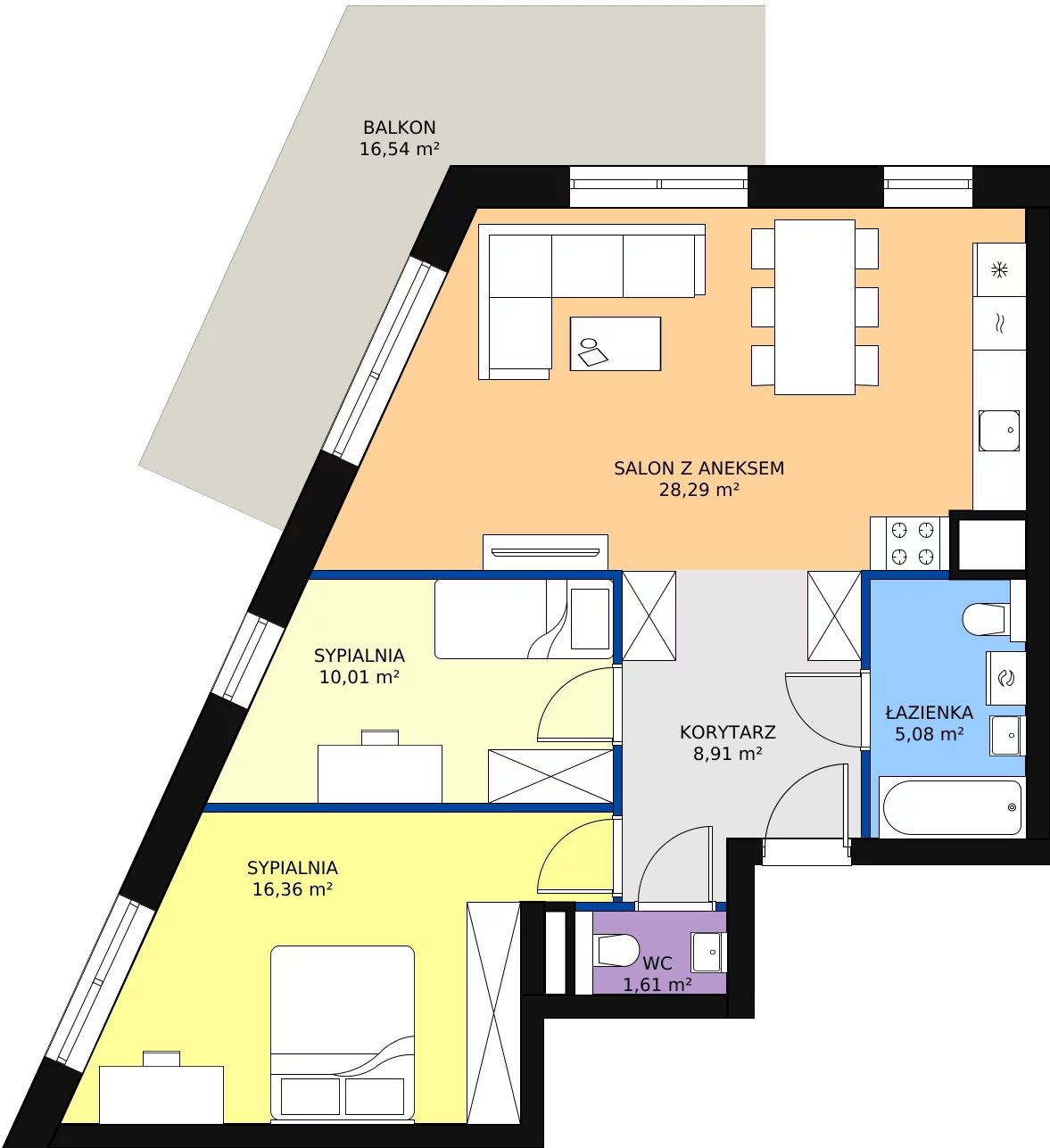 Zalety mieszkania 72.56 m², 33