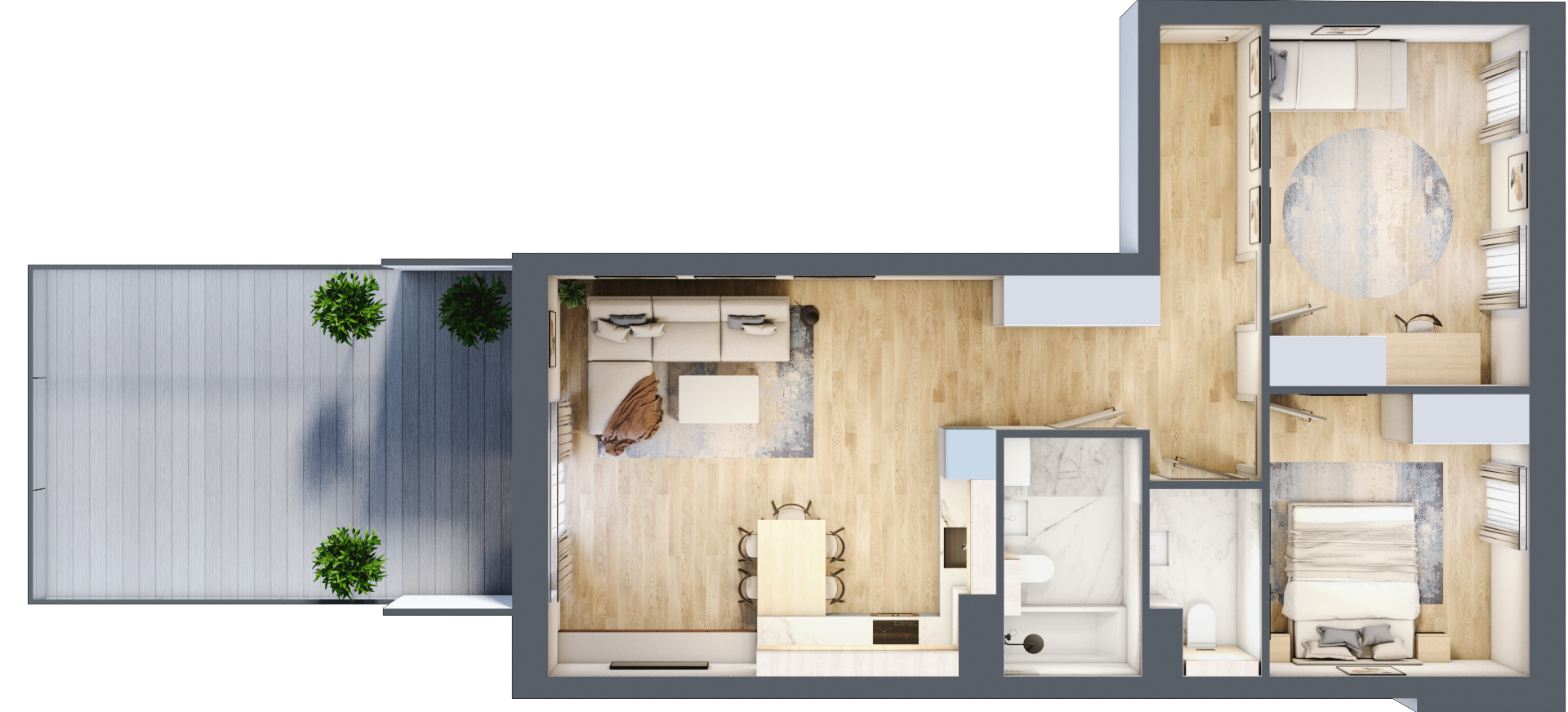 Mieszkanie 67,42 m², piętro 1, oferta nr 54, La Vie House, Kraków, Podgórze, ul. Łagiewnicka