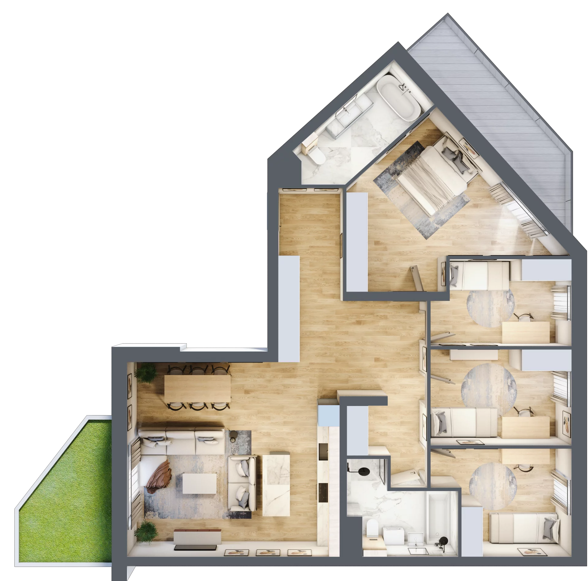 Mieszkanie 114,76 m², piętro 1, oferta nr 114, La Vie House, Kraków, Podgórze, ul. Łagiewnicka