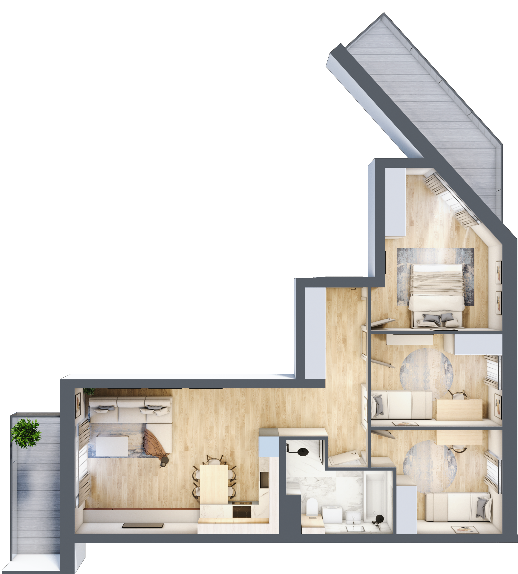 Mieszkanie 79,28 m², piętro 2, oferta nr 122, La Vie House, Kraków, Podgórze, ul. Łagiewnicka