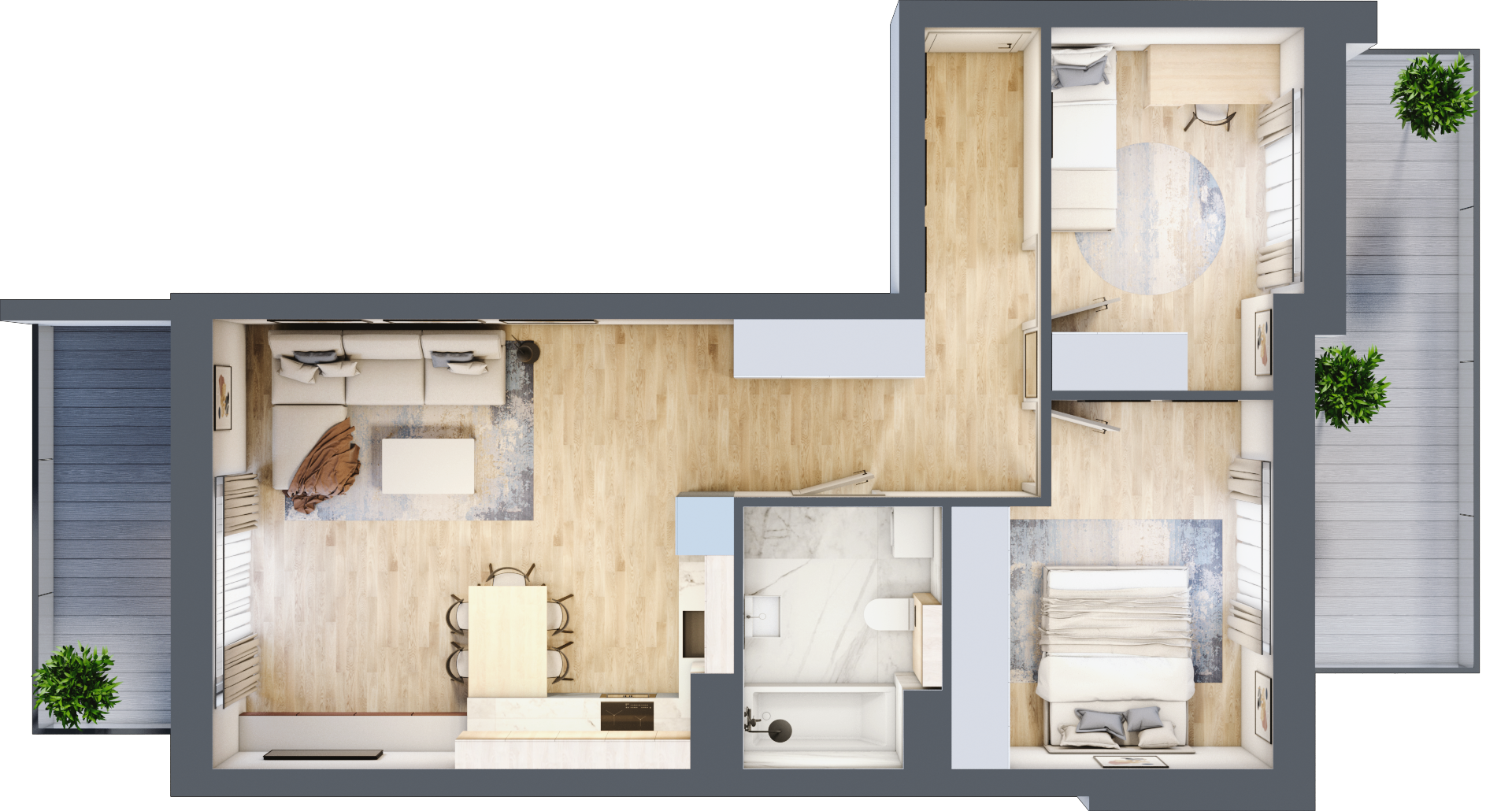 Mieszkanie 62,06 m², piętro 4, oferta nr 169, La Vie House, Kraków, Podgórze, ul. Łagiewnicka