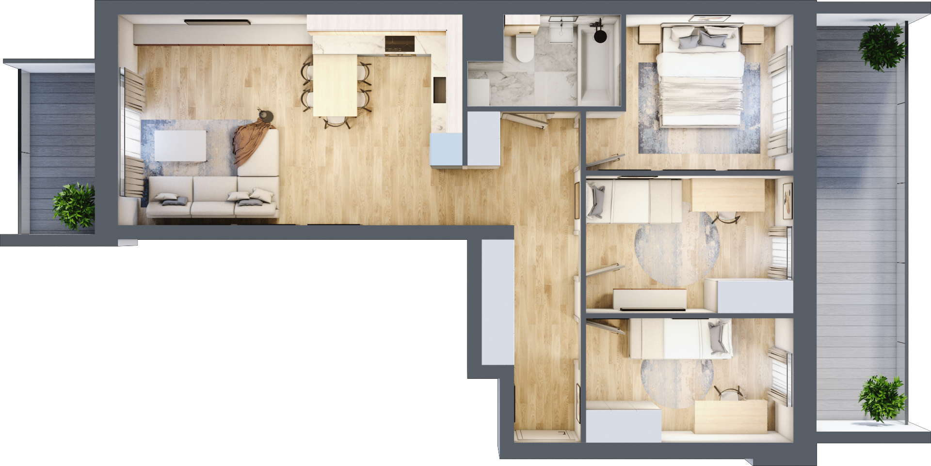 Mieszkanie 70,67 m², piętro 6, oferta nr 174, La Vie House, Kraków, Podgórze, ul. Łagiewnicka