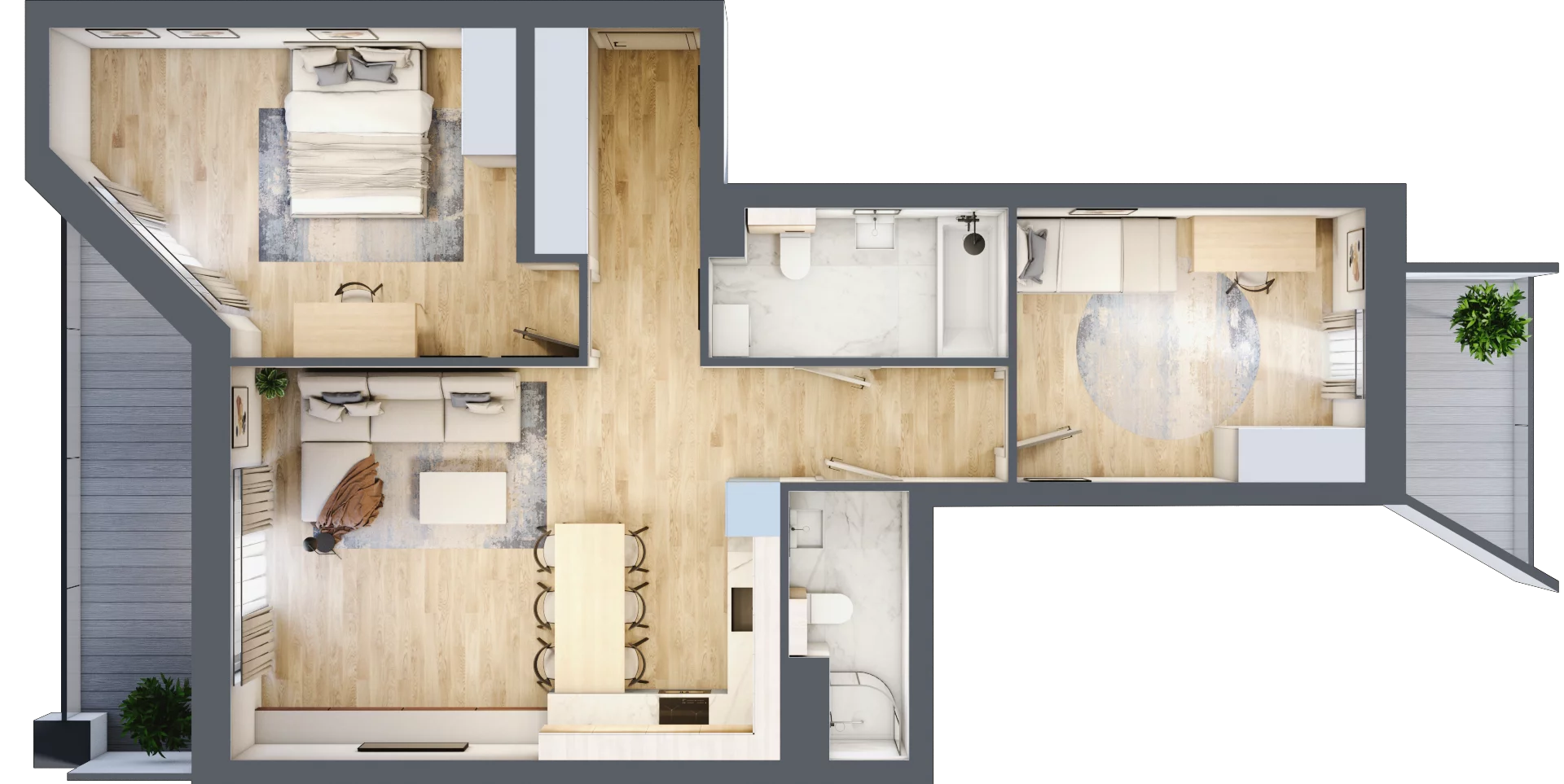 Mieszkanie 74,74 m², piętro 2, oferta nr 185, La Vie House, Kraków, Podgórze, ul. Łagiewnicka