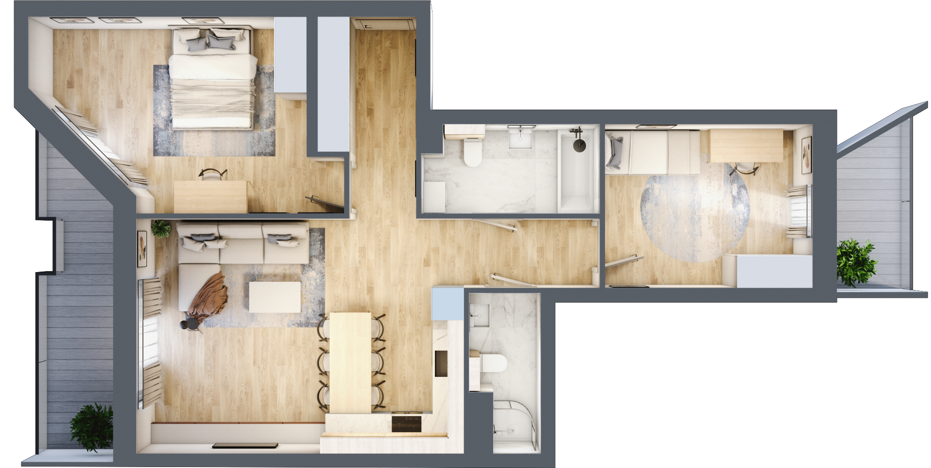 Mieszkanie 74,74 m², piętro 3, oferta nr 190, La Vie House, Kraków, Podgórze, ul. Łagiewnicka