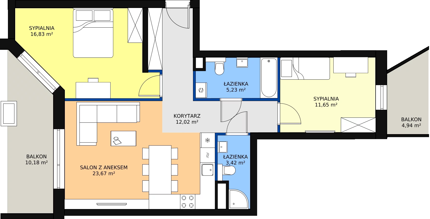 Zalety mieszkania 74.74 m², 200