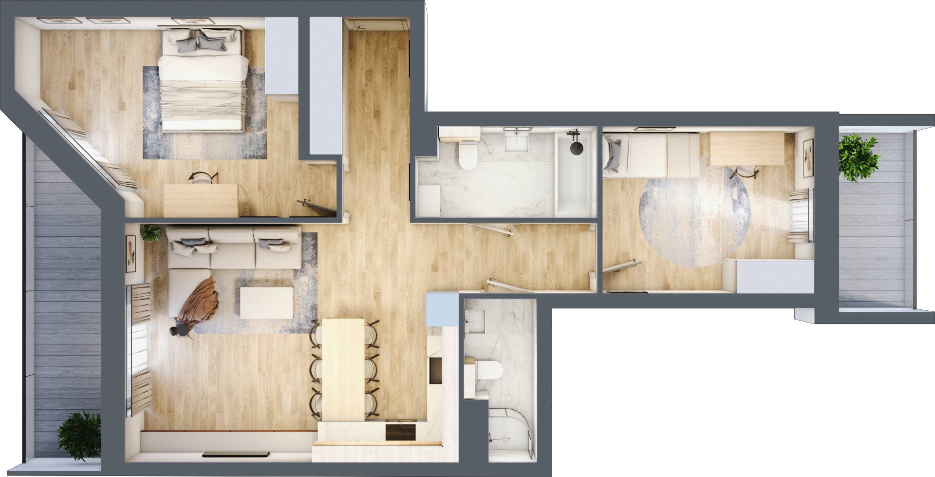 Mieszkanie 74,74 m², piętro 6, oferta nr 205, La Vie House, Kraków, Podgórze, ul. Łagiewnicka