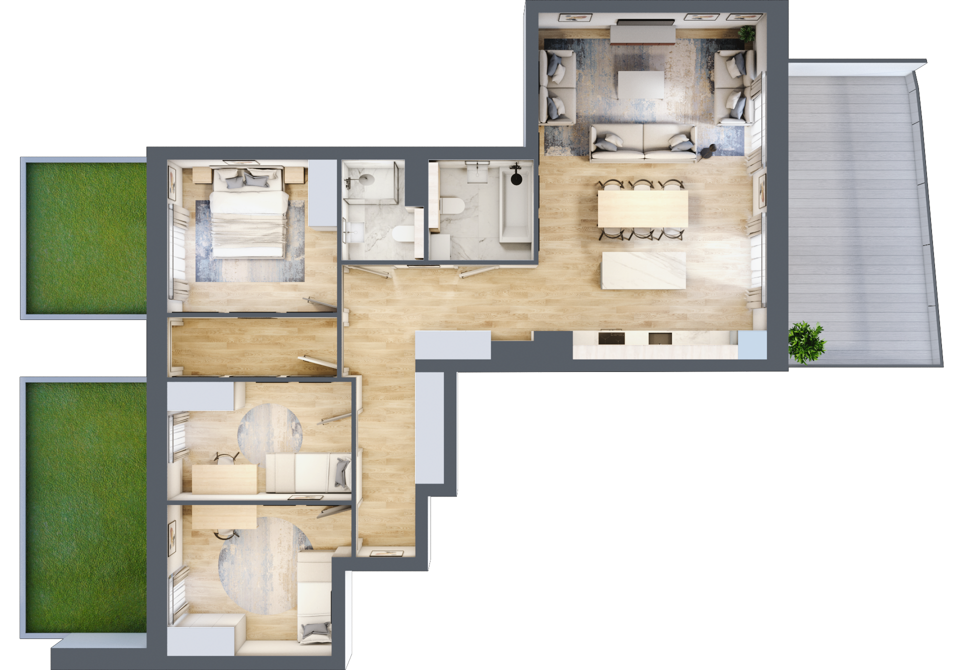 Mieszkanie 93,14 m², piętro 1, oferta nr 207, La Vie House, Kraków, Podgórze, ul. Łagiewnicka