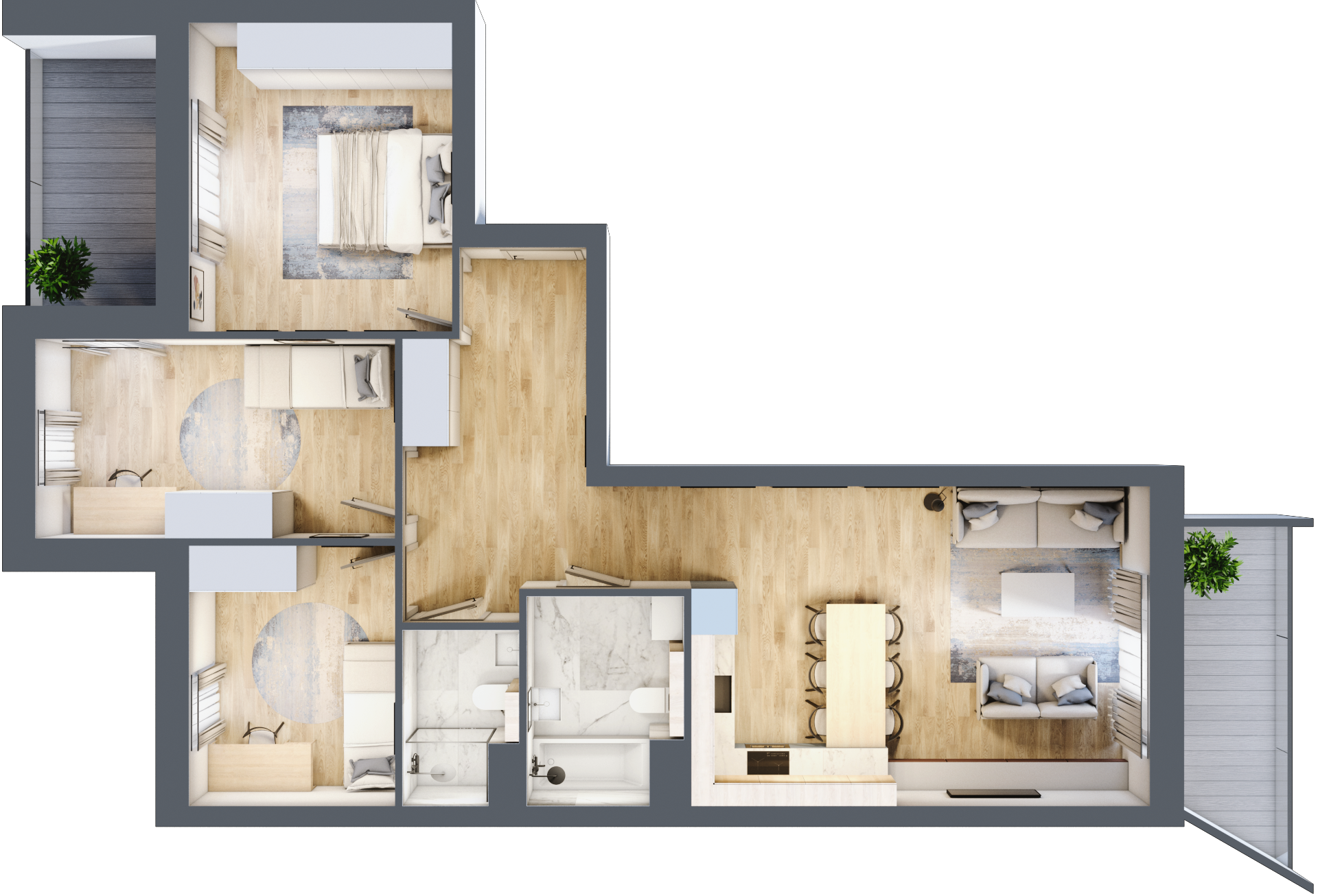 Mieszkanie 83,10 m², piętro 2, oferta nr 235, La Vie House, Kraków, Podgórze, ul. Łagiewnicka