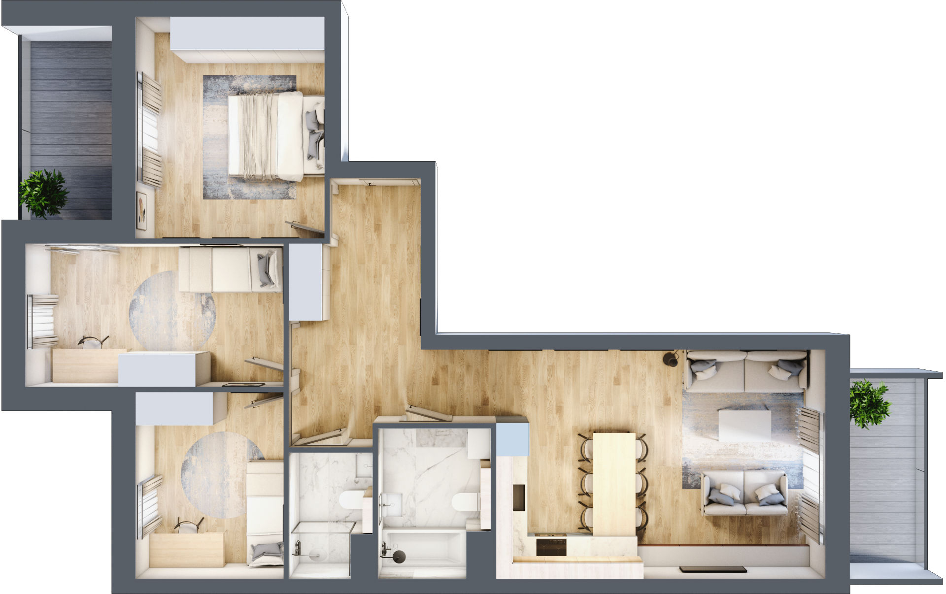 Mieszkanie 83,10 m², piętro 5, oferta nr 250, La Vie House, Kraków, Podgórze, ul. Łagiewnicka