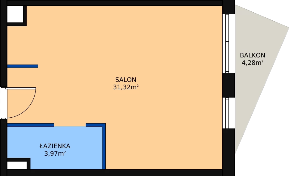 1 pokój, lokal inwestycyjny 36,19 m², piętro 1, oferta nr 20, Cystersów 19, Kraków, Grzegórzki, ul. Cystersów 19