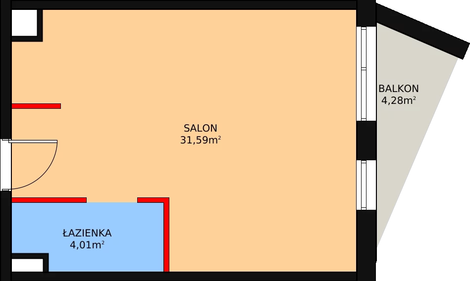 1 pokój, lokal inwestycyjny 36,45 m², piętro 4, oferta nr 89, Cystersów 19, Kraków, Grzegórzki, ul. Cystersów 19