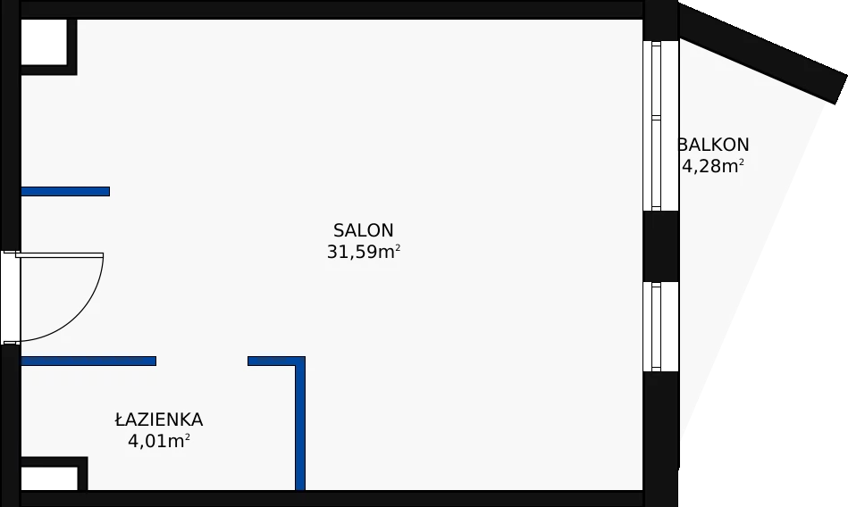 1 pokój, lokal inwestycyjny 36,45 m², piętro 4, oferta nr 95, Cystersów 19, Kraków, Grzegórzki, ul. Cystersów 19