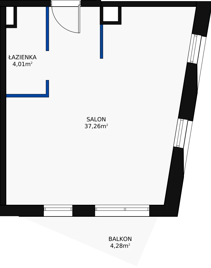 1 pokój, lokal inwestycyjny 42,34 m², piętro 4, oferta nr 96, Cystersów 19, Kraków, Grzegórzki, ul. Cystersów 19