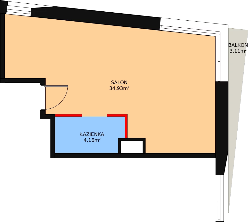 1 pokój, lokal inwestycyjny 39,98 m², piętro 4, oferta nr 107, Cystersów 19, Kraków, Grzegórzki, ul. Cystersów 19