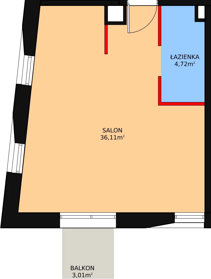 1 pokój, lokal inwestycyjny 41,91 m², piętro 6, oferta nr 156, Cystersów 19, Kraków, Grzegórzki, ul. Cystersów 19