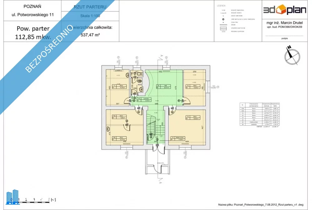 Dom 537,00 m², oferta nr , 36460, Poznań, Grunwald, Grunwald, Potworowskiego 11