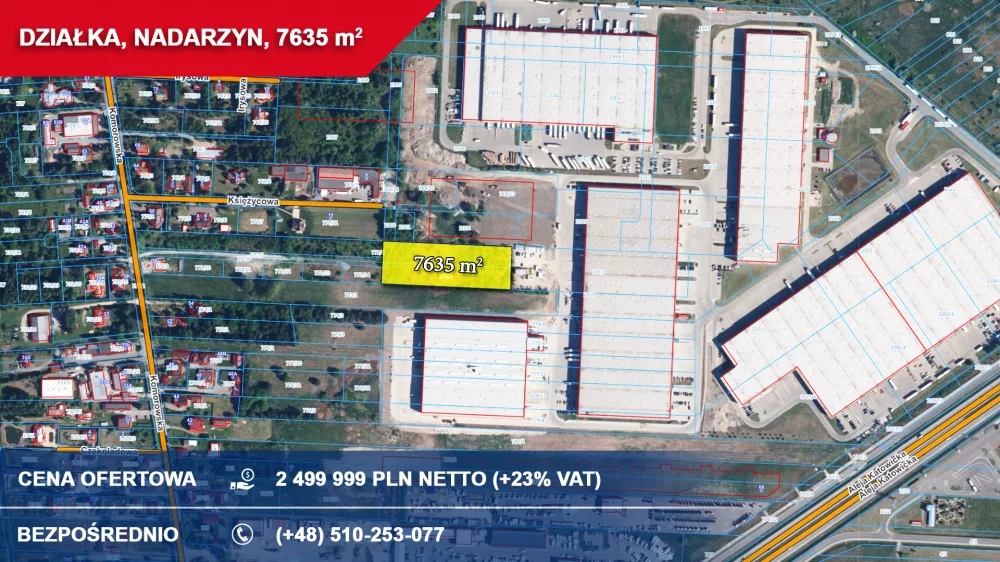 Działka 7 635,00 m², oferta nr , 33847, Nadarzyn, komorowska