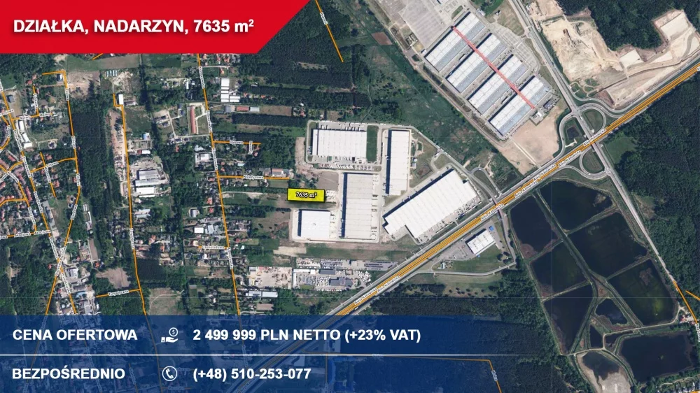 Działka 7 635,00 m², oferta nr , 33847, Nadarzyn, komorowska