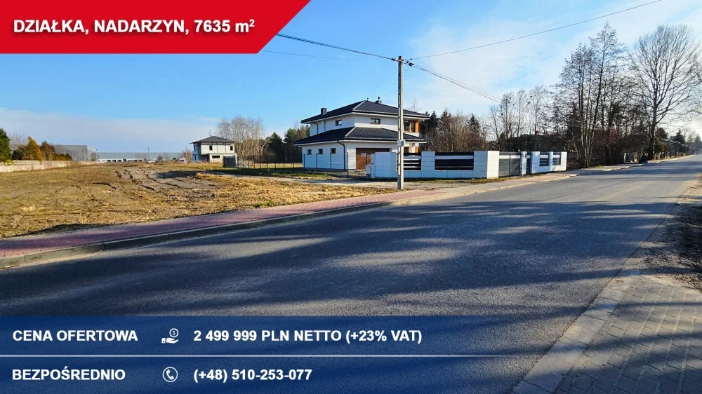 Działka 7 635,00 m², oferta nr , 33847, Nadarzyn, komorowska