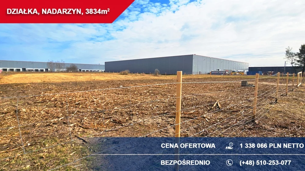 Działka 3 834,00 m², oferta nr , 37471, Nadarzyn, Komorowska