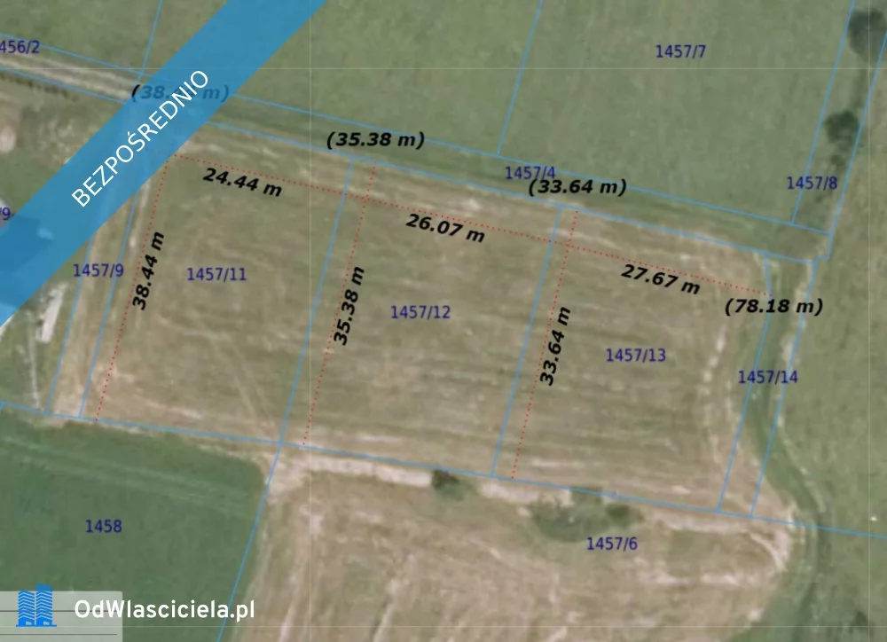 Działka 906,00 m², oferta nr , 37986, Męcina