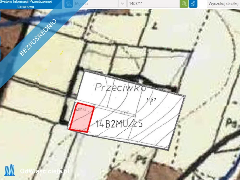 Działka 906,00 m², oferta nr , 37986, Męcina