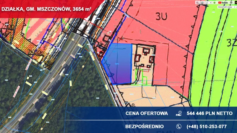 Działka 3 654,00 m², oferta nr , 37177, Mszczonów