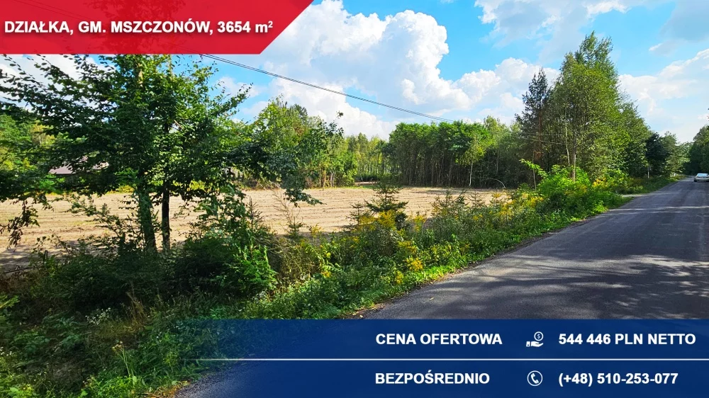 Działka 3 654,00 m², oferta nr , 37177, Mszczonów