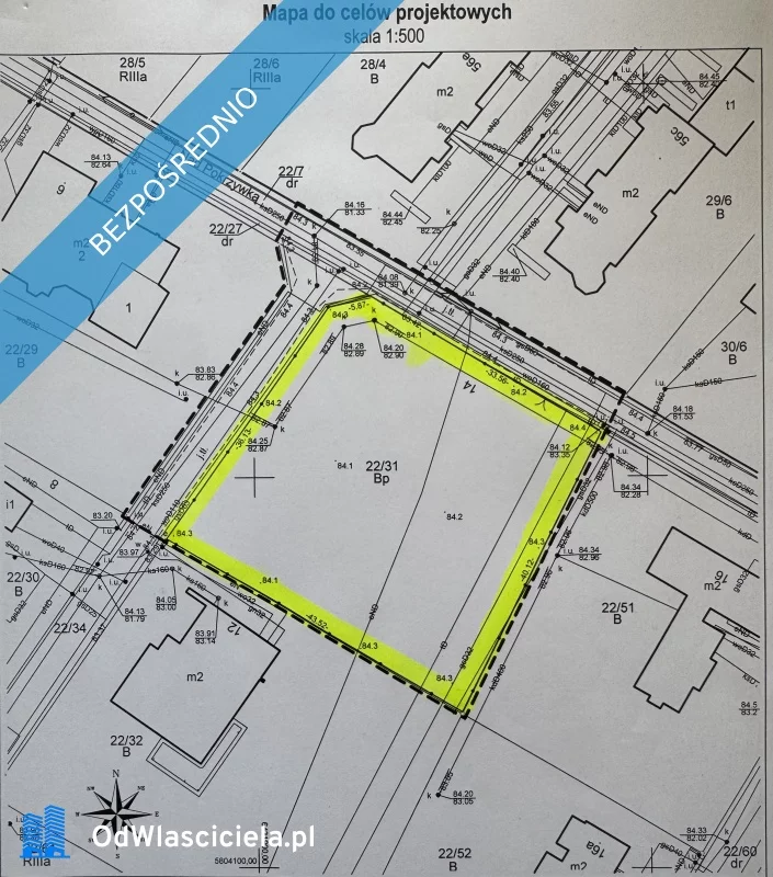 Działka 1 600,00 m², Poznań, Szczepankowo-Spławie-Krzesinki, Nad Pokrzywką 14, Sprzedaż