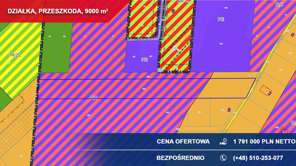 Działka 9 000,00 m², oferta nr , 37516, Przeszkoda