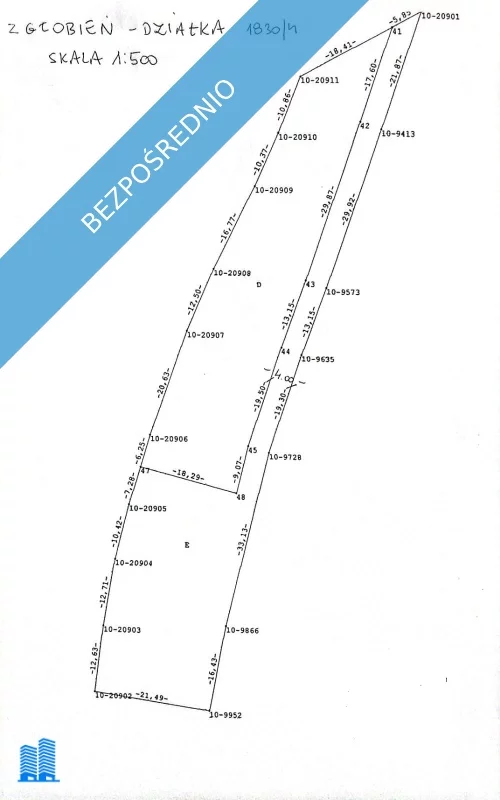 Działka 1 297,00 m², oferta nr , 37801, Zgłobień, Zgłobień 552