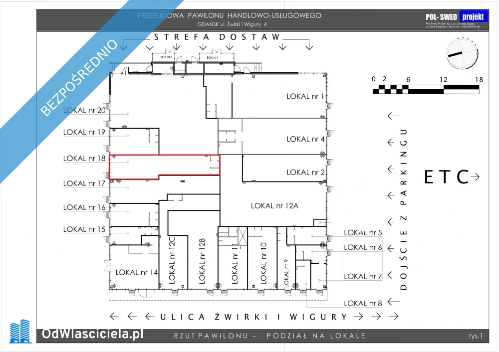 Lokal użytkowy 67,00 m², oferta nr , 37417, Gdańsk, Żwirki i Wigury 4