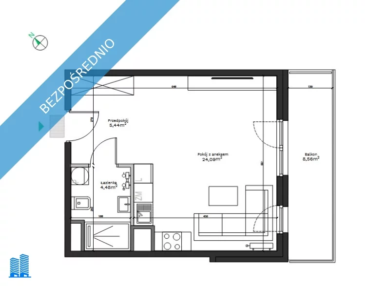 1 pokój, mieszkanie 35,00 m², piętro 6, oferta nr , 37263, Kraków, Podgórze Duchackie, Podedworze 13