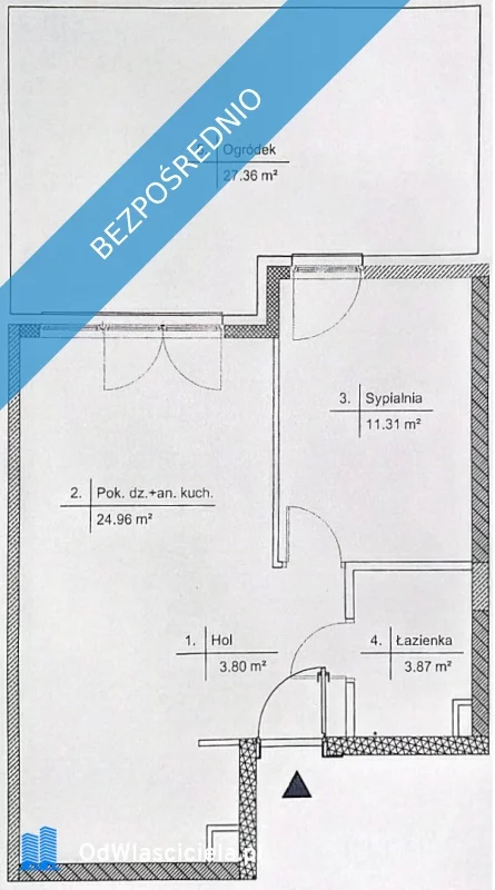 2 pokoje, mieszkanie 44,00 m², parter, oferta nr , 37968, Warszawa, Mokotów, Mokotów, Bluszczańska