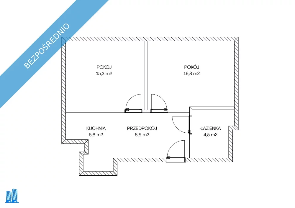 2 pokoje, mieszkanie 44,00 m², piętro 3, oferta nr , 35912, Kraków, Bronowice, bronowicka 23