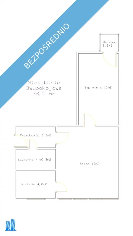 2 pokoje, mieszkanie 39,00 m², piętro 2, oferta nr , 37170, Warszawa, Wola, Wola, Danuty Siedzikówny "Inki" 5A