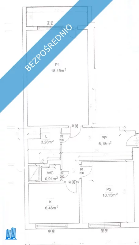 Mieszkanie dwupokojowe 45,00 m², Świętochłowice, Wojska Polskiego 23a, Sprzedaż