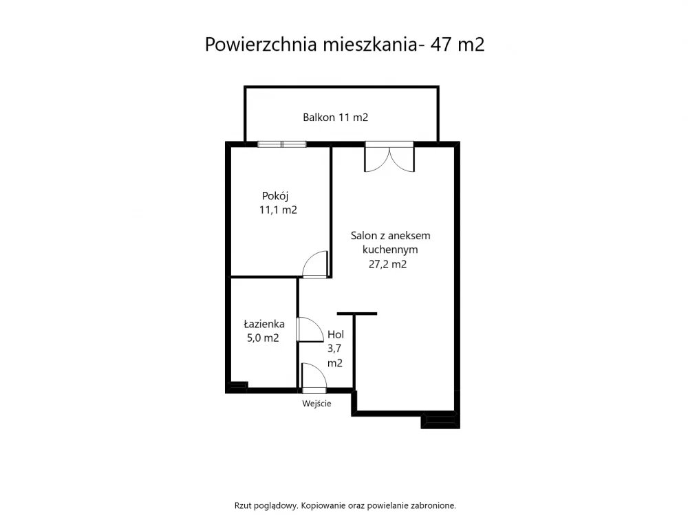 2 pokoje, mieszkanie 47,00 m², piętro 2, oferta nr , 37739, Warszawa, Wilanów, Wilanów, Zdrowa