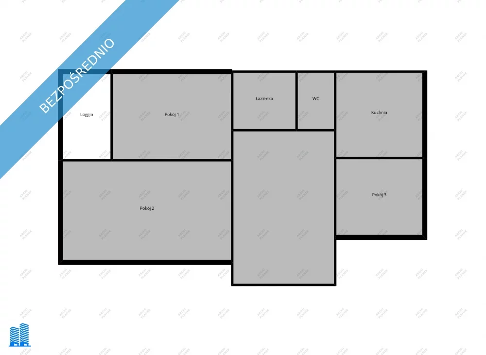 3 pokoje, mieszkanie 62,00 m², piętro 1, oferta nr , 37174, Wrocław, Krzyki-Partynice, Krzyki, Aleja Wiśniowa