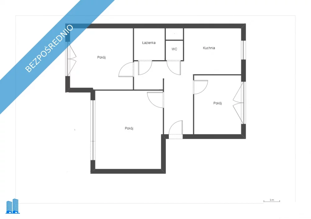 3 pokoje, mieszkanie 46,00 m², piętro 2, oferta nr , 36030, Gdynia, Obłuże, Obłuże, Benisławskiego 20