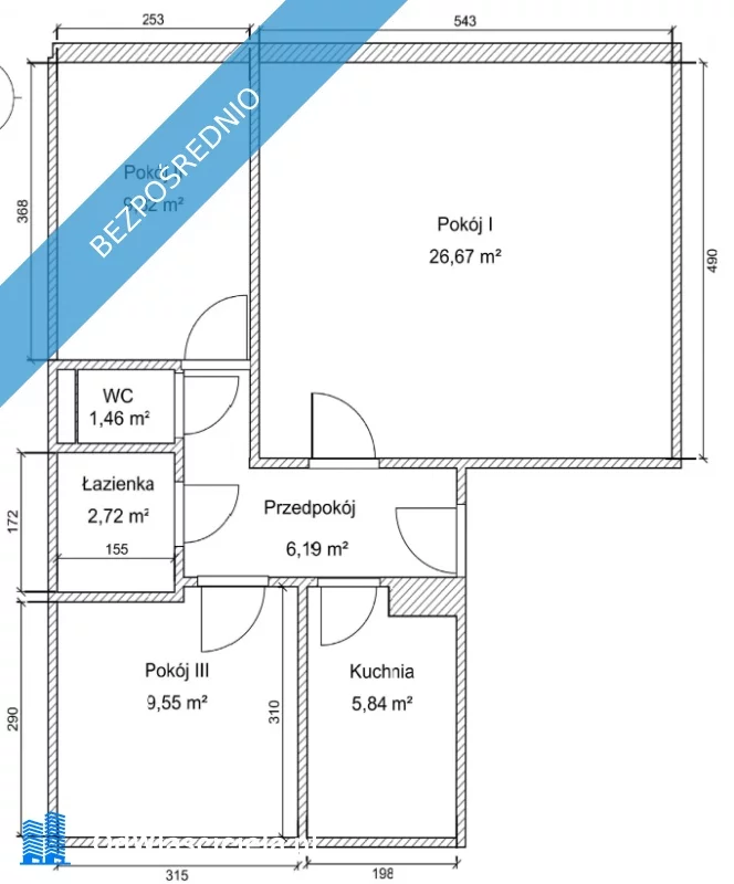 Mieszkanie trzypokojowe 60,00 m², Łowicz, os. Bratkowice, Sprzedaż