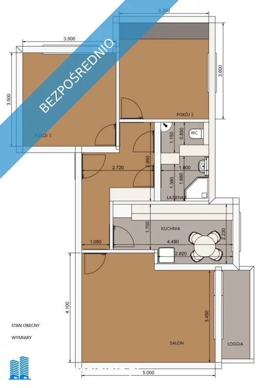 3 pokoje, mieszkanie 66,00 m², piętro 2, oferta nr , 30121, Wrocław, Fabryczna, Drzewieckiego