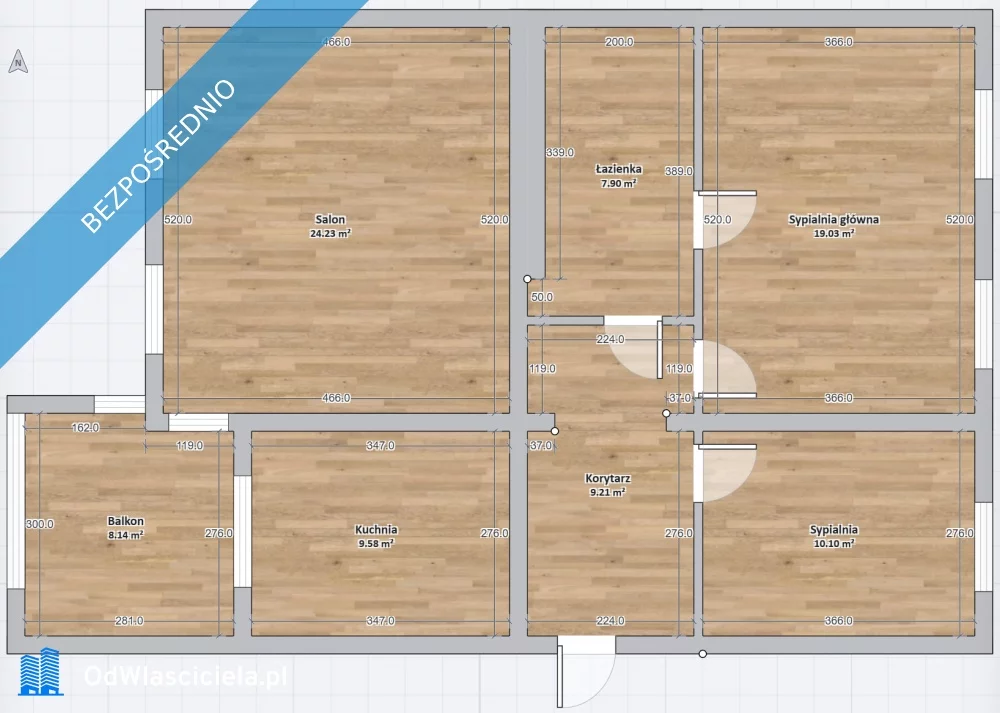 3 pokoje, mieszkanie 80,00 m², piętro 3, oferta nr , 37236, Poznań, Piątkowo, Piątkowo, os. Wł, Jagiełły 1