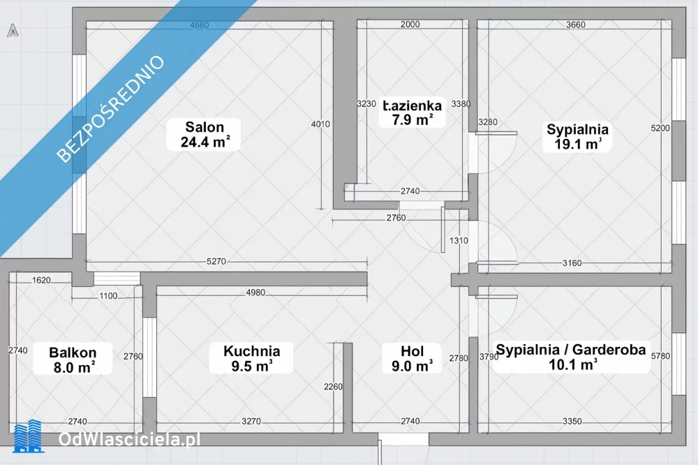 3 pokoje, mieszkanie 80,00 m², piętro 3, oferta nr , 37236, Poznań, Piątkowo, Piątkowo, os. Wł, Jagiełły 1