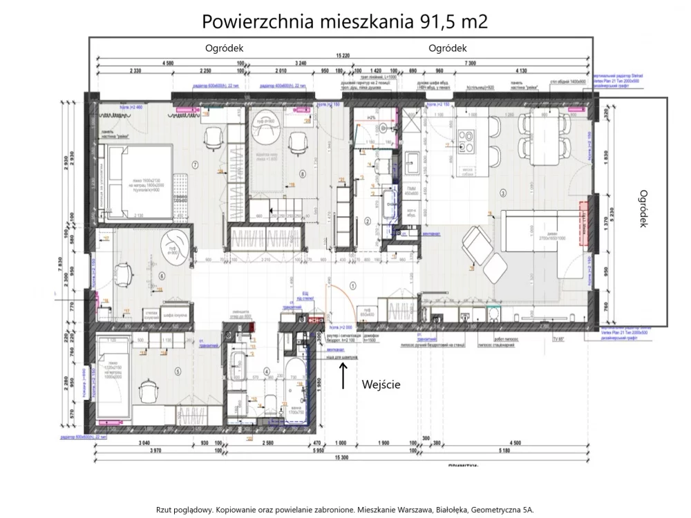 5 pokoi, apartament 92,00 m², parter, oferta nr , 37887, Warszawa, Białołęka, Białołęka, Geometryczna
